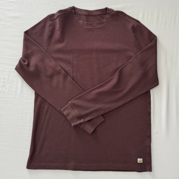 Vuori Men's Waffle Crew Long-Sleeve Pullover Large - Picture 1 of 2